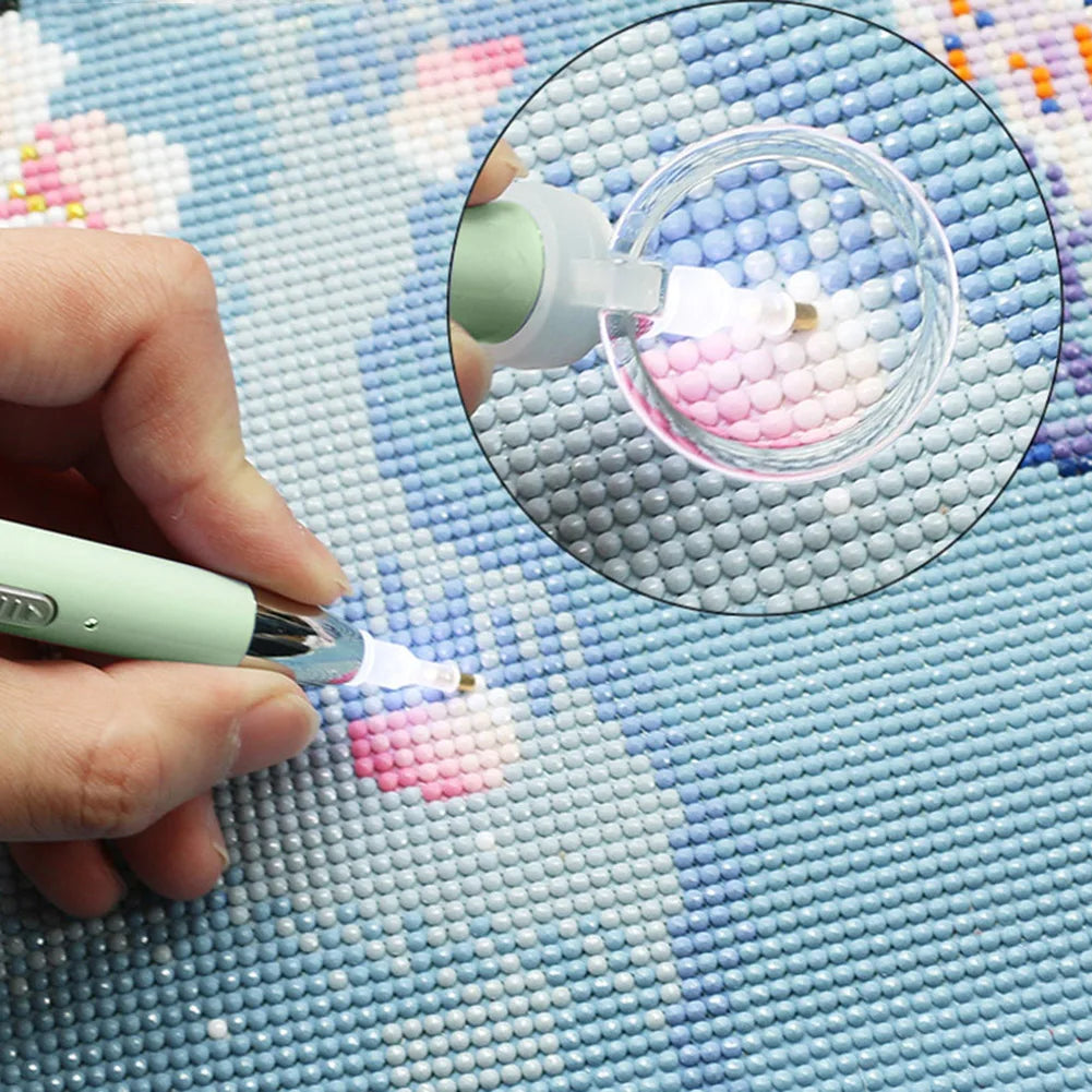 LED DIY Diamond Painting Pen with Light Luminous Point Drill Pen